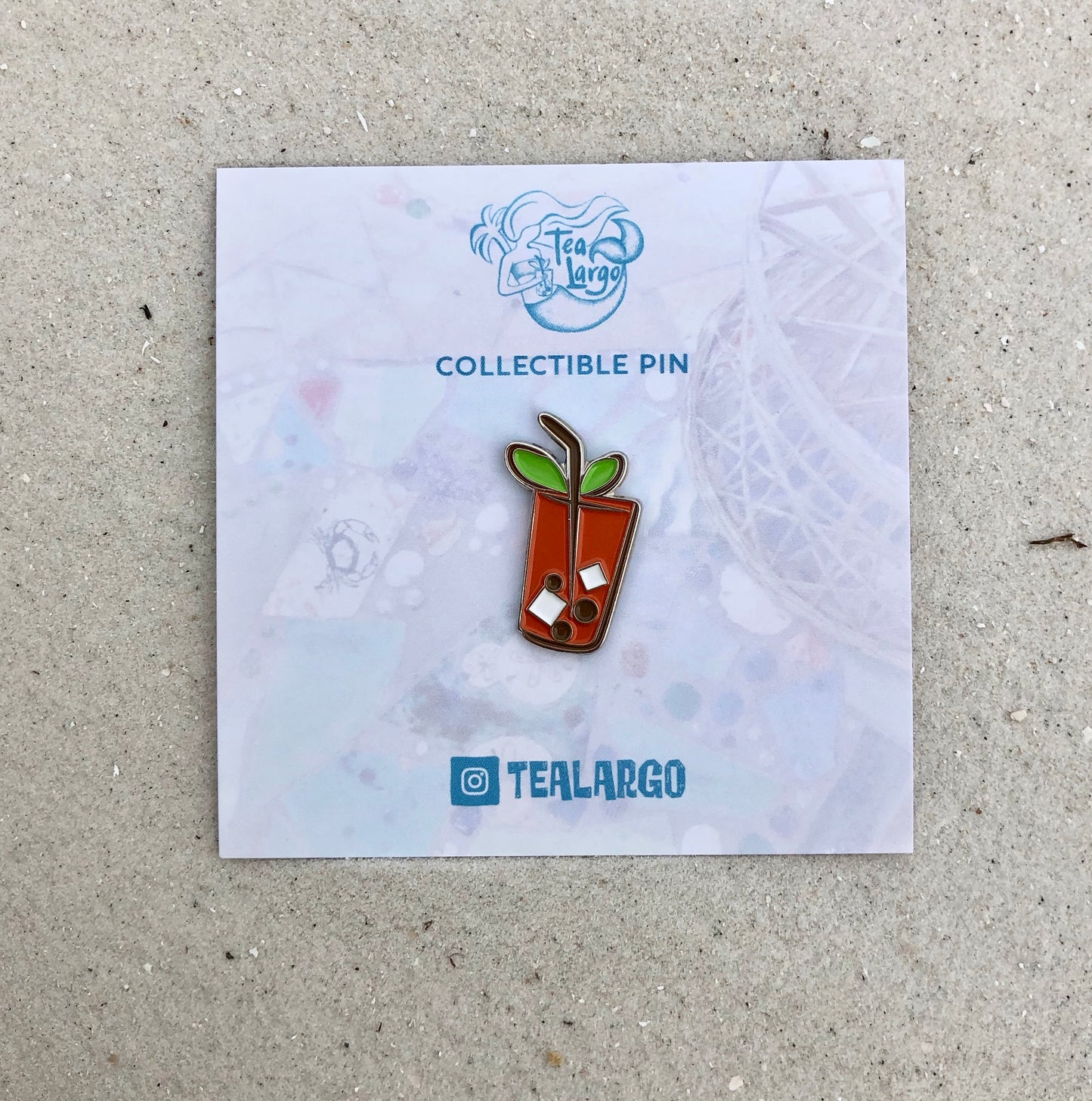 Thai Bubble Tea Enamel Pin - Tea Largo