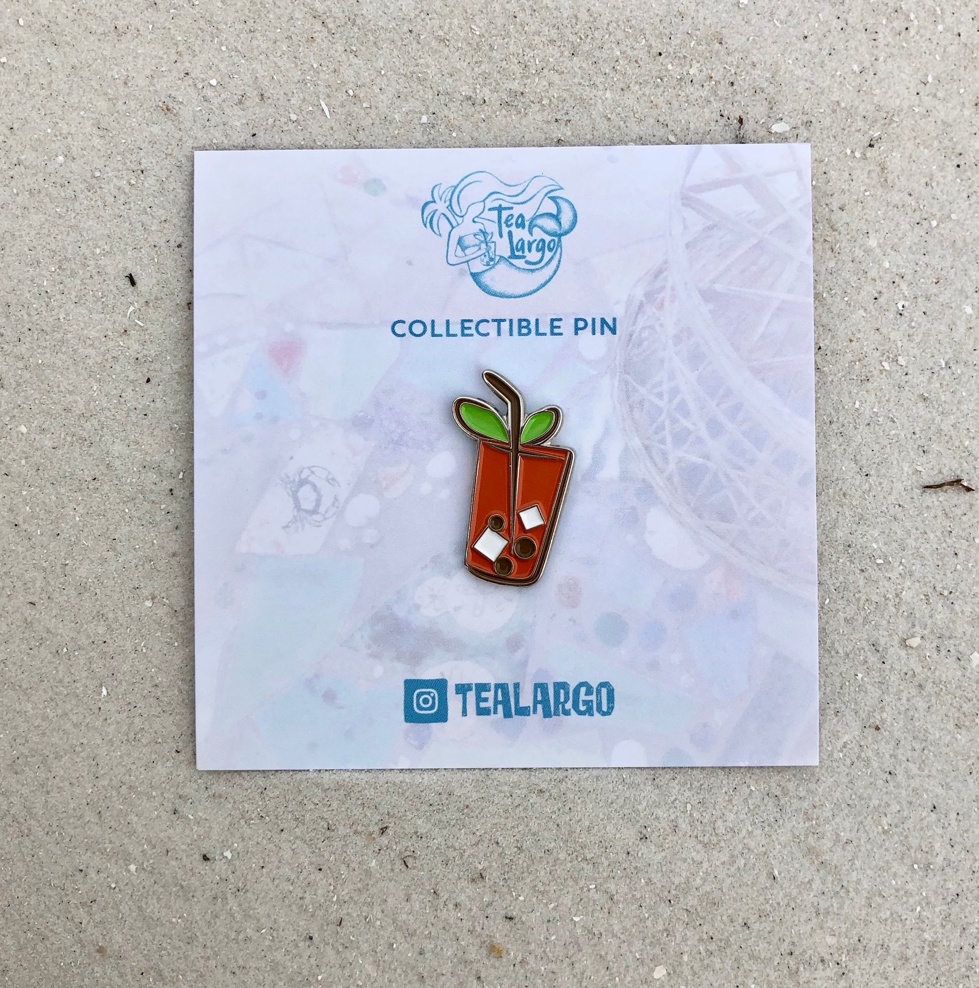 Thai Bubble Tea Enamel Pin - Tea Largo