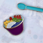 Acai Bowl with Blue Spoon Enamel Pin Set (2 pins) - Tea Largo